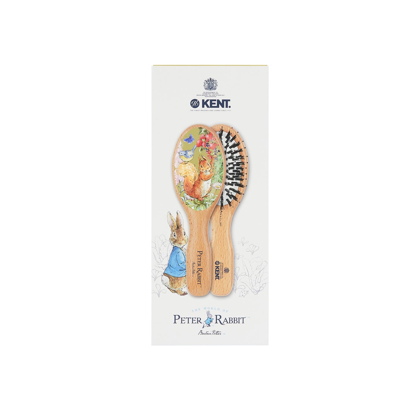 KENT x Squirrel Nutkin™ Small Bristle Nylon Mix Hairbrush ขนหมูป่า ผสมไนลอน (Peter Rabbit)