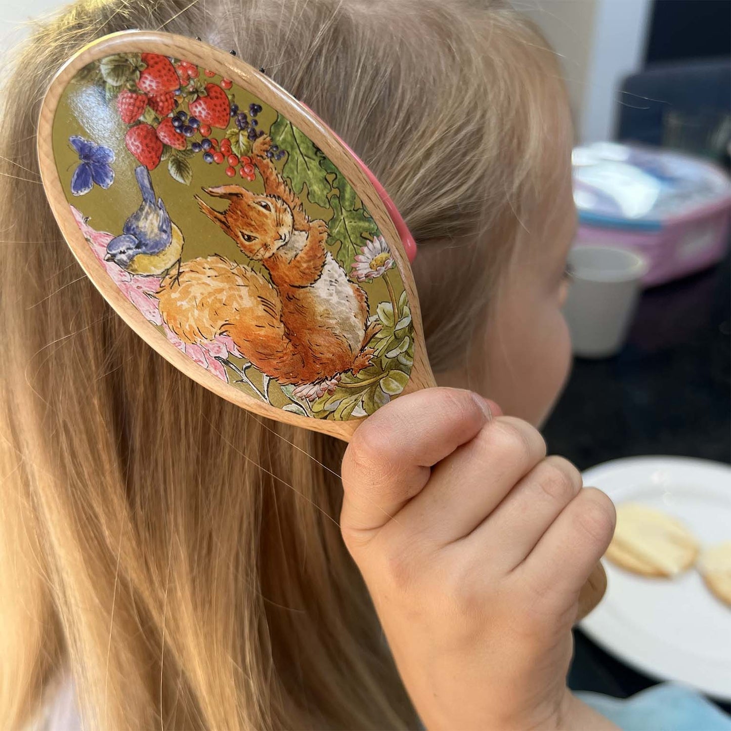 KENT x Squirrel Nutkin™ Small Bristle Nylon Mix Hairbrush ขนหมูป่า ผสมไนลอน (Peter Rabbit)