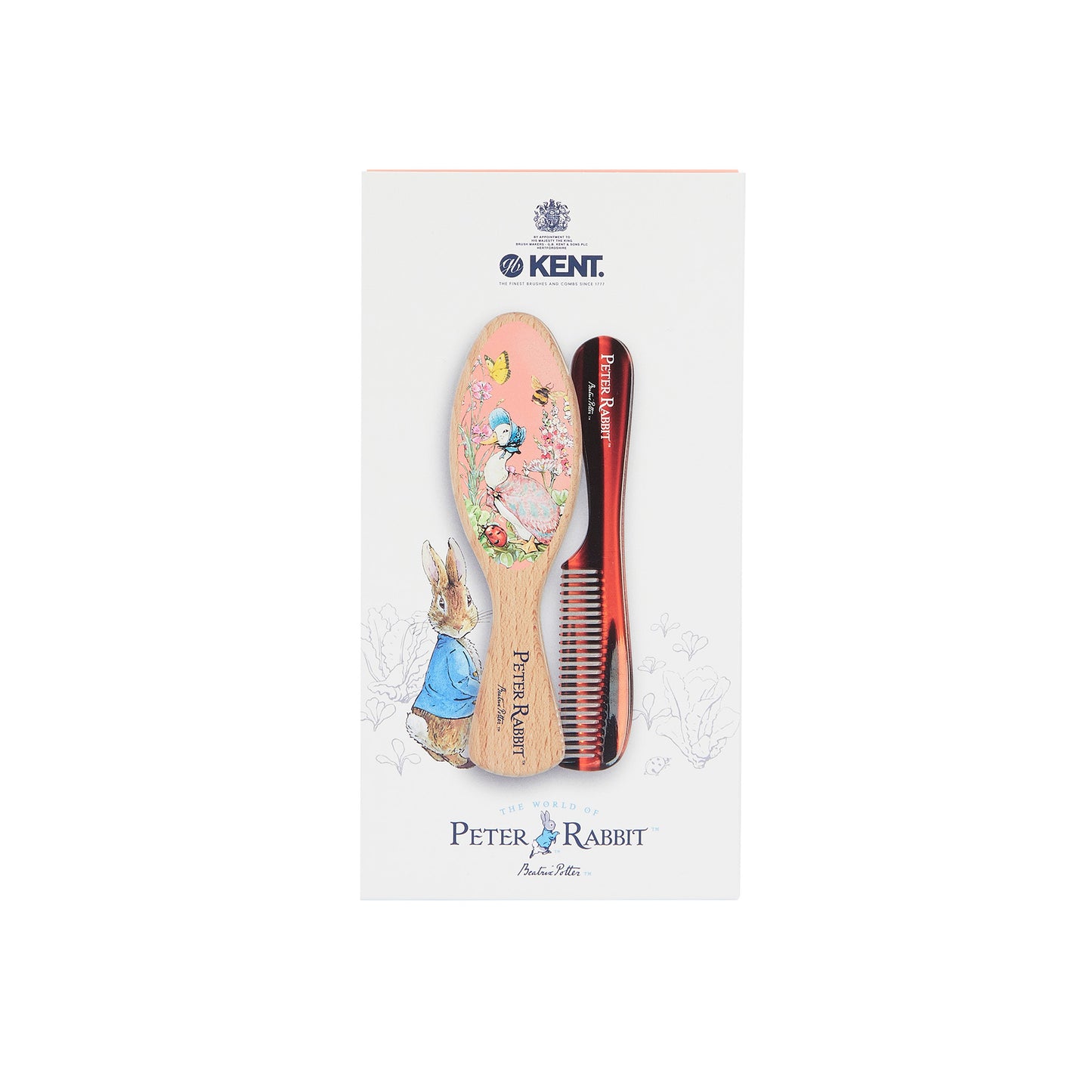 KENT x Jemima Puddle-Duck™ Soft Bristle Brush and Comb Set (PR04) | Peter Rabbit Ed.