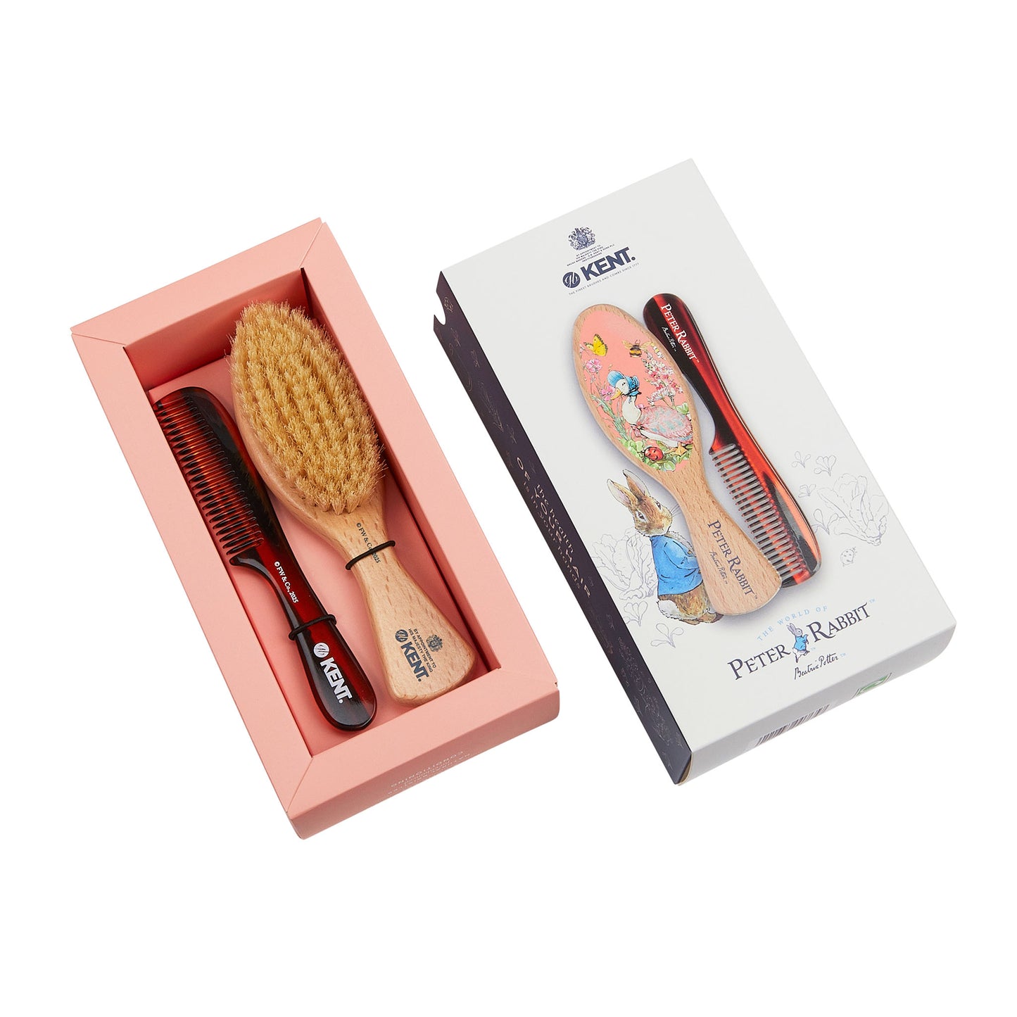 KENT x Jemima Puddle-Duck™ Soft Bristle Brush and Comb Set (PR04) | Peter Rabbit Ed.