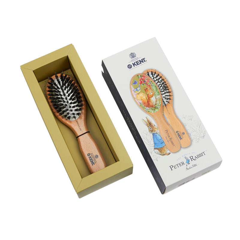 KENT x Squirrel Nutkin™ Small Bristle Nylon Mix Hairbrush ขนหมูป่า ผสมไนลอน (Peter Rabbit)