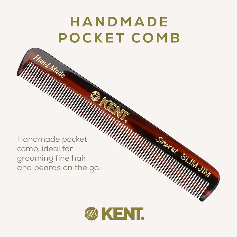 KENT SLIM JIM Handmade Men's Pocket Comb 119mm