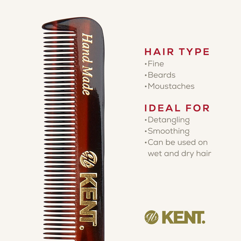 KENT SLIM JIM Handmade Men's Pocket Comb 119mm