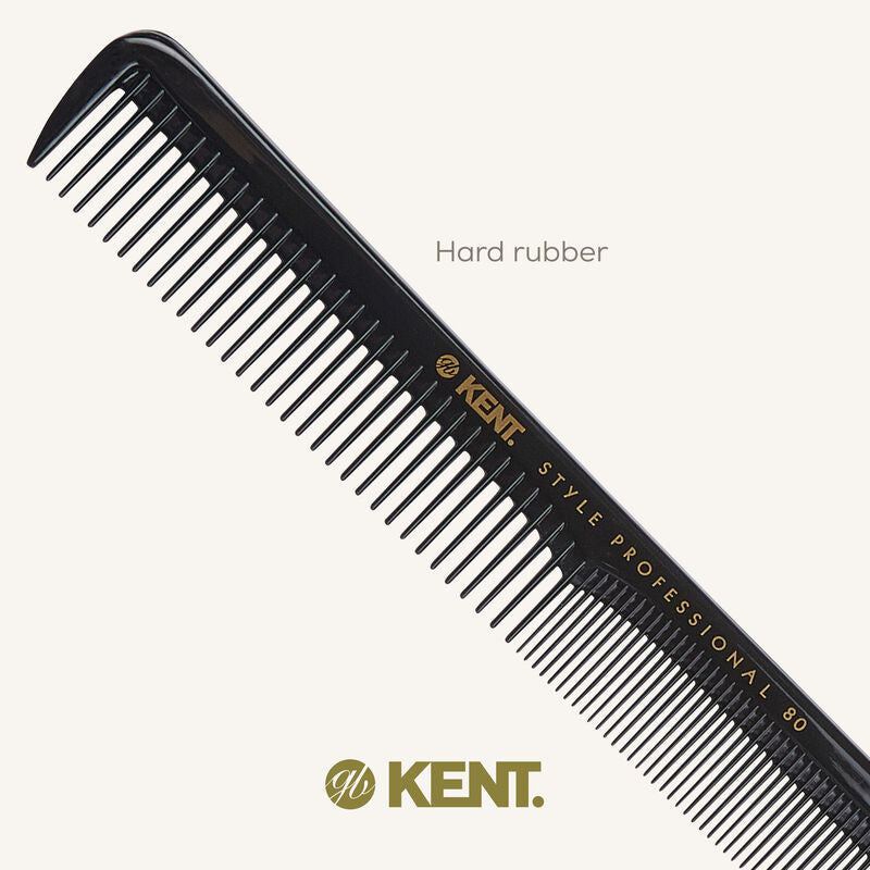 KENT SPC80 Cutting Comb 180mm | หวีตัดผม ซี่หยาบ-ละเอียด สำหรับผมบางถึงปานกลาง