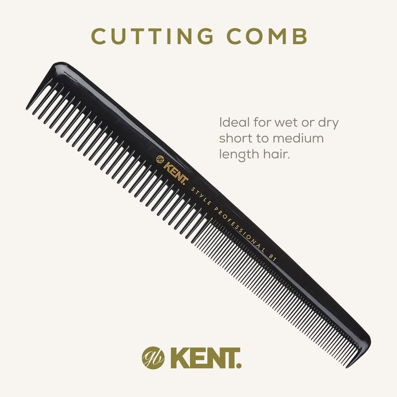 KENT SPC81 Cutting Comb 180mm หวีแต่งผมมืออาชีพ ซี่ห่าง+ถี่ (Made in Italy)