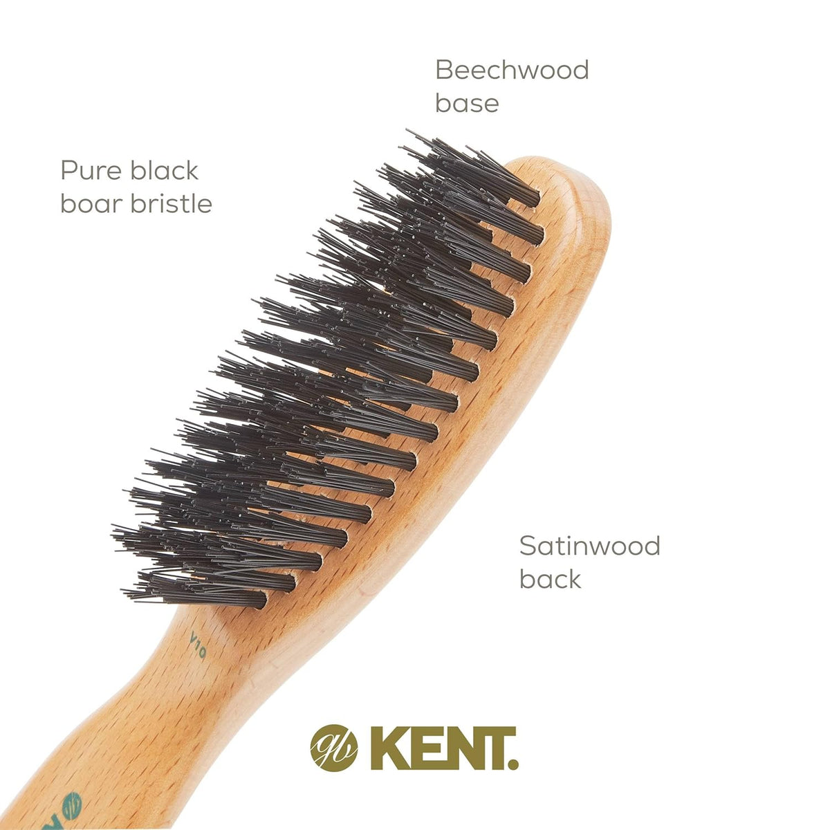 KENT V10: Vegan Bristle Travel Hairbrush 15 cm